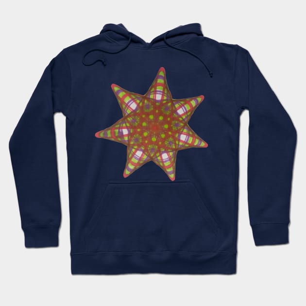 Spirograph Bright Star Pattern Hoodie by Travelling_Alle